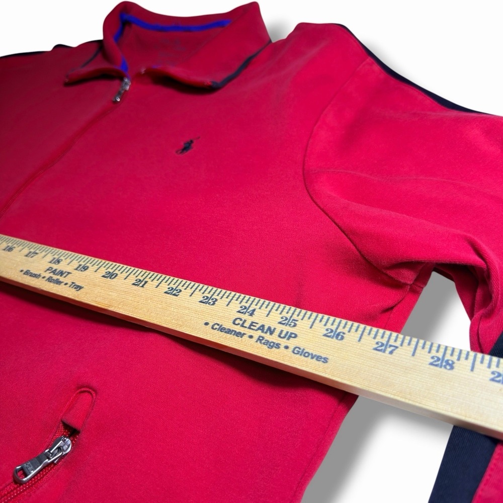 Polo Ralph Lauren XXL Track Red Cotton Pony Logo Knit Performance Jacket - Picture 5 of 10